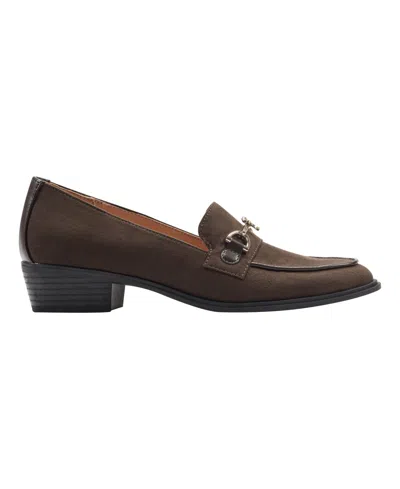Bandolino Women's Rummie Bit Block Heel Loafers In Brown