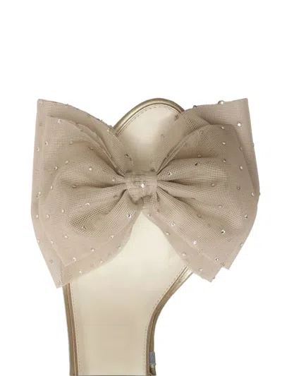 Alexandre Birman Isabelle Crystal Embellished Bow Slingback Sandal In Neutral