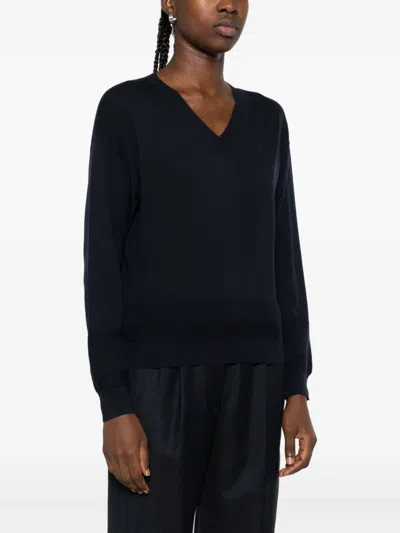 Eleventy V-neck Sweater In Blue