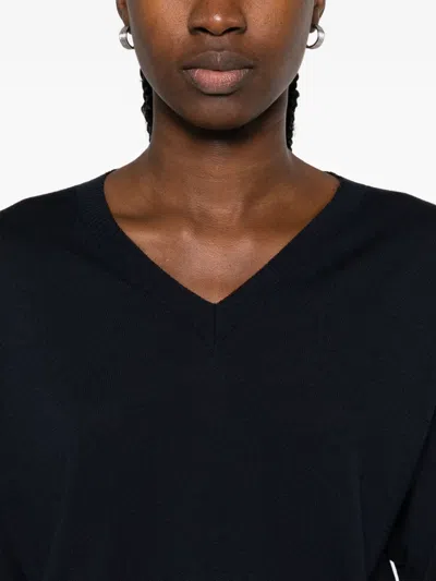 Eleventy V-neck Sweater In Blue
