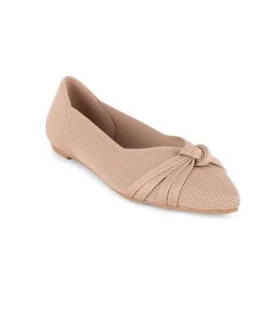 Tahari Women's Catalina Knit Slip-on Flats In Neutral