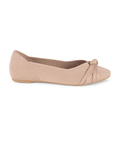 Tahari Women's Catalina Knit Slip-on Flats In Neutral