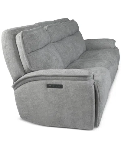 Macy's Ozryn 3-pc. Fabric Sofa With 2 Power Motion Chairs, Exclusively At  In Silver