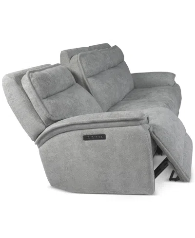 Macy's Ozryn 3-pc. Fabric Sofa With 2 Power Motion Chairs, Exclusively At  In Silver