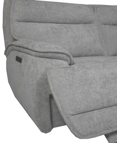Macy's Ozryn 3-pc. Fabric Sofa With 2 Power Motion Chairs, Exclusively At  In Silver