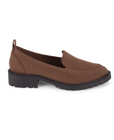 Tahari Women's Siena Knit Slip-on Loafers In Brown