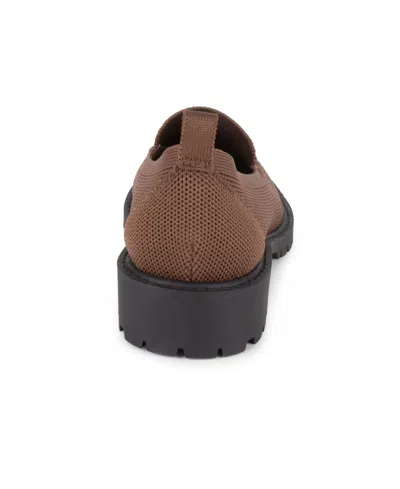 Tahari Women's Siena Knit Slip-on Loafers In Brown