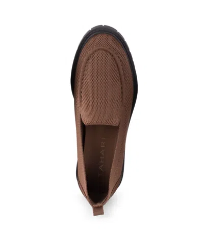 Tahari Women's Siena Knit Slip-on Loafers In Brown