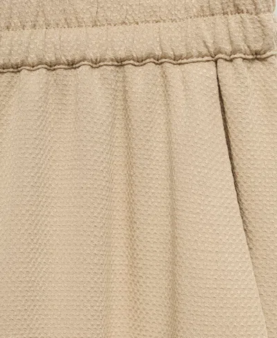 Mango Women's Elastic Waist Straight-fit Pants In Sand