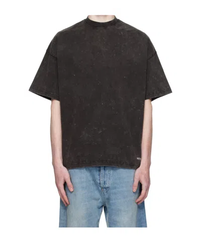 We11 Done Gray Dyed Oversized Basic T-shirt In Gray