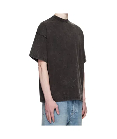 We11 Done Gray Dyed Oversized Basic T-shirt In Gray