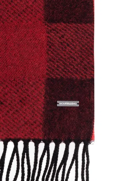 Dsquared2 Checked Fringed Scarf In Red
