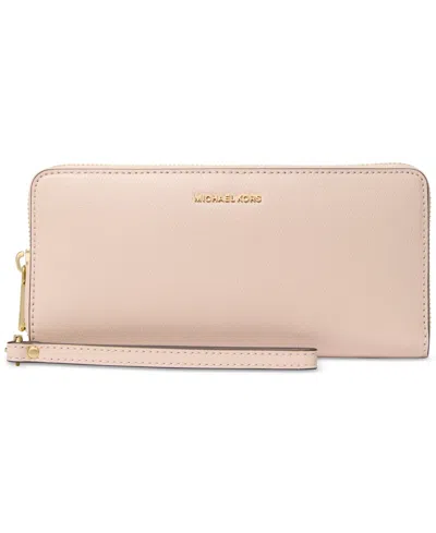 Michael Kors Jet Set Travel Continental Wallet In Brown