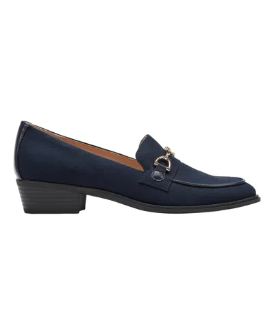 Bandolino Women's Rummie Bit Block Heel Loafers In Blue