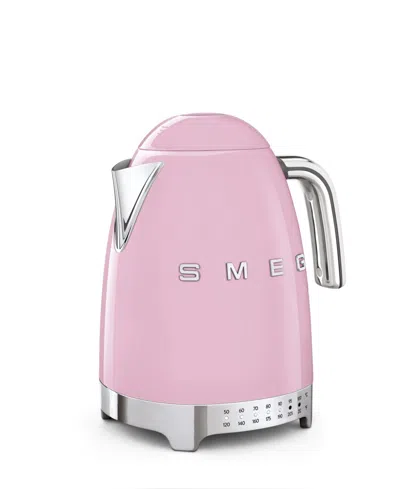 Smeg Retro Style Variable Temperature Electric Kettle In Pink