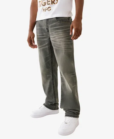 True Religion Bobby Super T Flap Baggy Jeans In Vintage Haul Gray In Blue