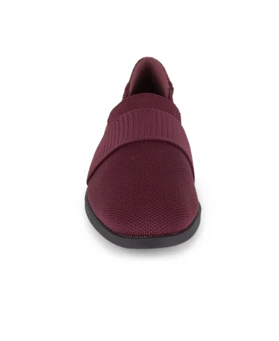 Tahari Women's Mykonos Knit Slip-on Loafers In Burgundy