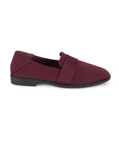Tahari Women's Mykonos Knit Slip-on Loafers In Burgundy
