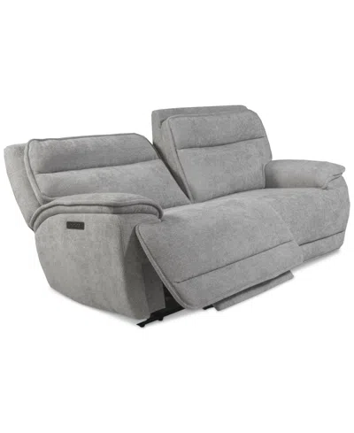 Macy's Ozryn 2-pc. Fabric Sofa With 2 Power Motion Chairs, Exclusively At  In Silver