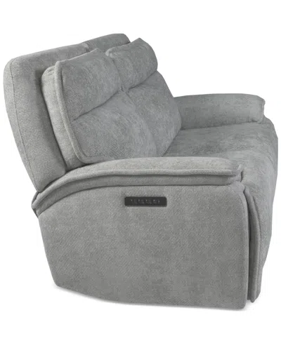 Macy's Ozryn 2-pc. Fabric Sofa With 2 Power Motion Chairs, Exclusively At  In Silver