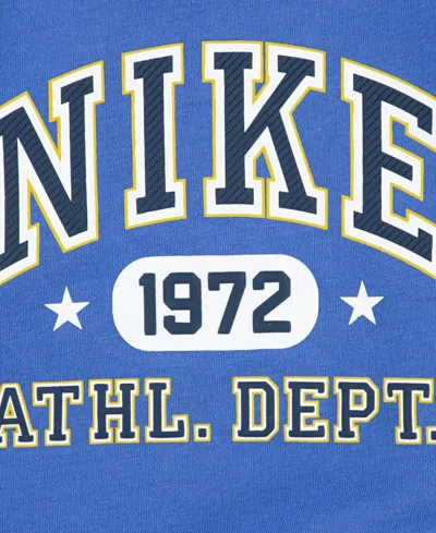 Nike Toddler And Little Boys 2-piece Sportswear P.e. French Terry Crewneck Top And Pant Set In Blue