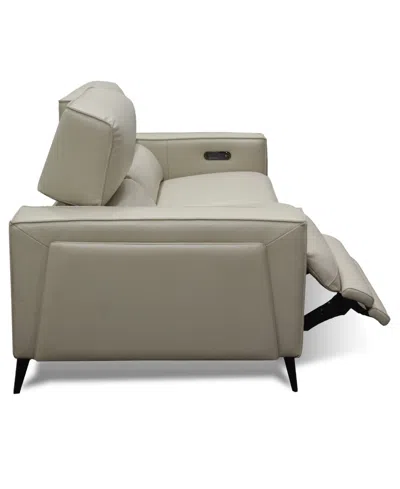 Macy's Neiwert 2-pc. Leather Sofa Sectional With 2 Power Recliners In Neutral