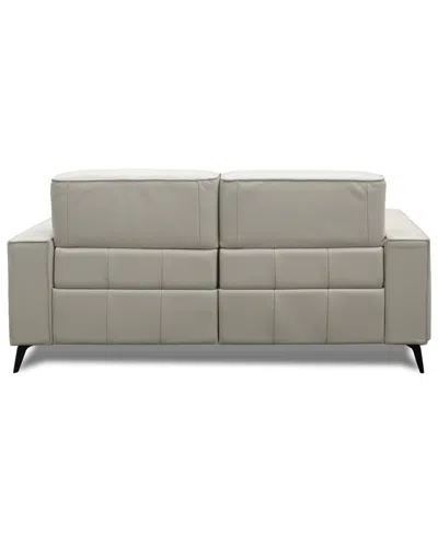 Macy's Neiwert 2-pc. Leather Sofa Sectional With 2 Power Recliners In Neutral
