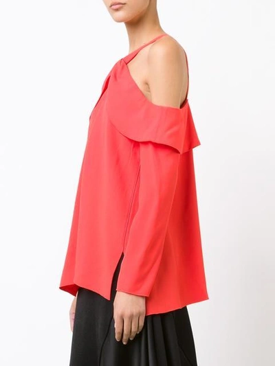 Shop Proenza Schouler Off-shoulder Blouse In Red