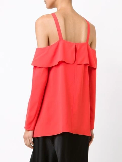 Shop Proenza Schouler Off-shoulder Blouse In Red