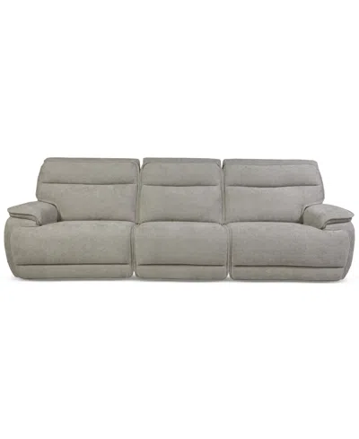 Macy's Ozryn 3-pc. Fabric Sofa With 3 Power Motion Chairs, Exclusively At  In Gray