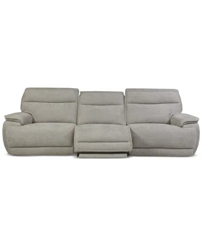 Macy's Ozryn 3-pc. Fabric Sofa With 3 Power Motion Chairs, Exclusively At  In Gray