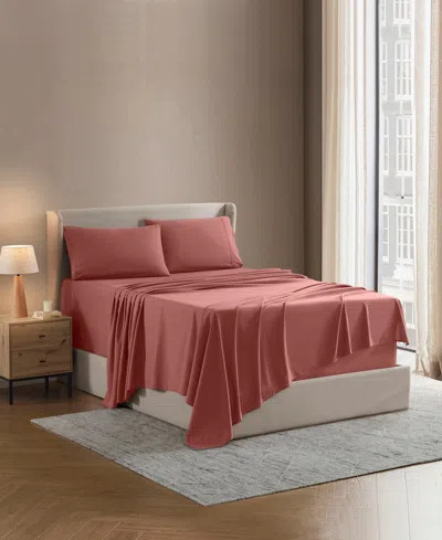 Nestl Premier Collection Deep Pocket 4 Piece Sheet Set, Full In Pink
