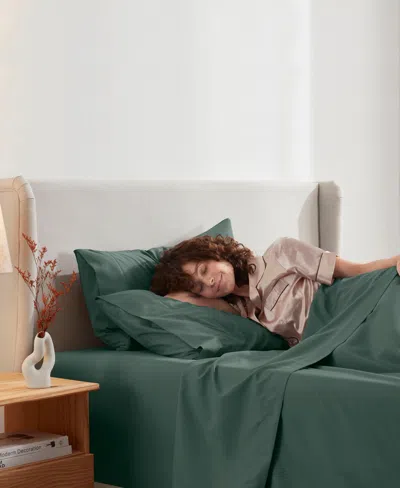 Nestl Premier Collection Deep Pocket 4 Piece Sheet Set, Full In Green