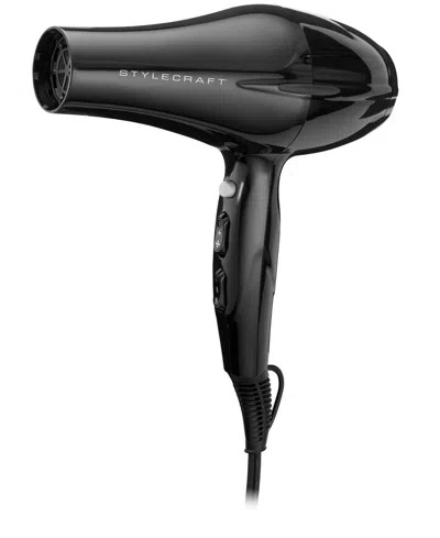 Stylecraft Professional Stay-temp Ionic Hair Dryer In Transparent