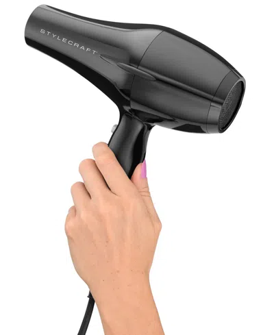 Stylecraft Professional Stay-temp Ionic Hair Dryer In Transparent