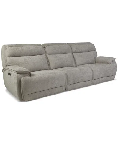 Macy's Ozryn 3-pc. Fabric Sofa With 2 Power Motion Chairs, Exclusively At  In Gray