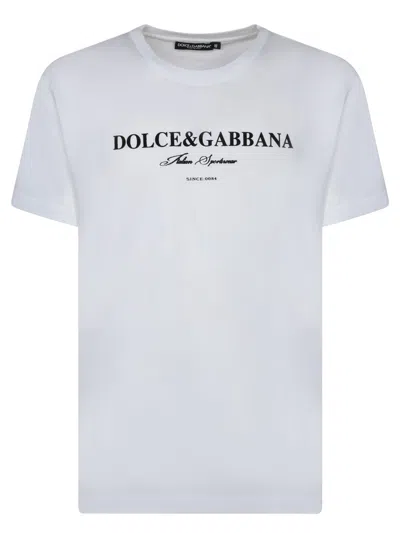 Dolce & Gabbana Cotton T-shirt With Print In White