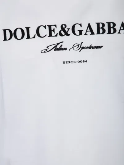 Dolce & Gabbana Cotton T-shirt With Print In White