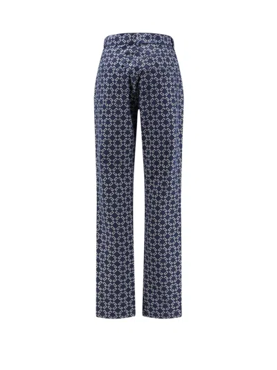 Givenchy High-waisted Tapered Jeans With Distinctive Pattern In Blue
