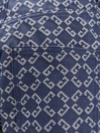 Givenchy High-waisted Tapered Jeans With Distinctive Pattern In Blue