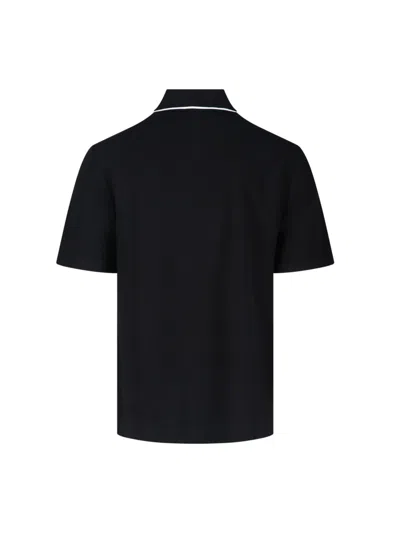 Dolce & Gabbana Cotton Pique Polo In Black