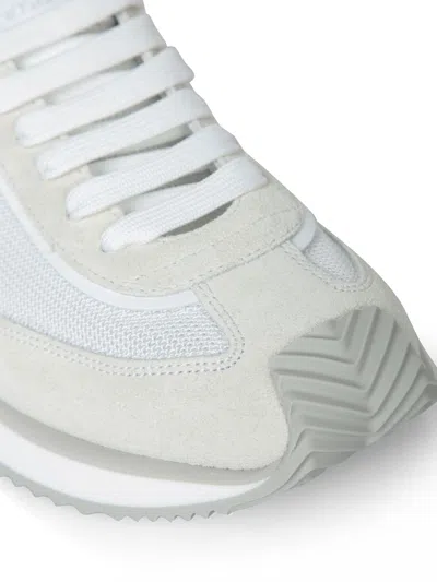 Dolce & Gabbana Calfskin Strobel Portofino Light Sneakers In White