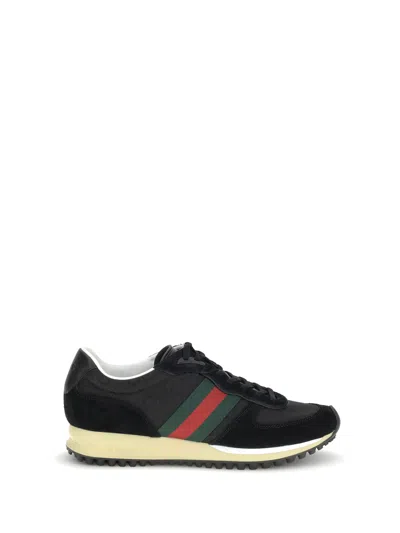 Gucci Sneaker Re-motion In Black Gg Fabric Men In Multi