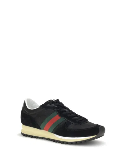 Gucci Sneaker Re-motion In Black Gg Fabric Men In Multi