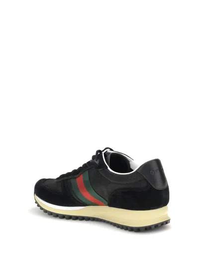 Gucci Sneaker Re-motion In Black Gg Fabric Men In Multi