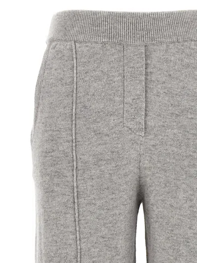 Peserico Trousers Wool Silk Elastic Waistband In Gray