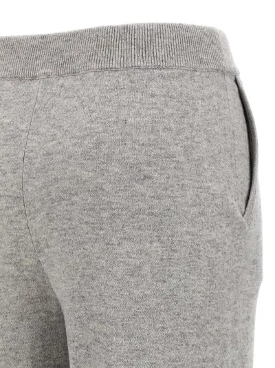 Peserico Trousers Wool Silk Elastic Waistband In Gray