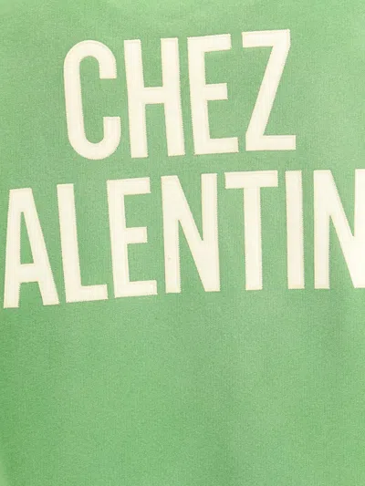 Valentino Cotton S Graphic Print Sweater In Green