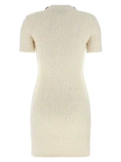 Self-portrait Mini Dress With Buttons In Neutral