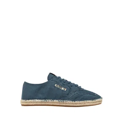Autry Canvas Sneakers On Espadrille Sole In Blue